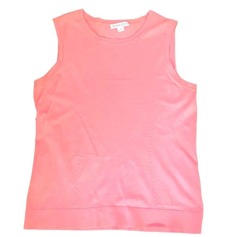 Pendleton Coral Sleeveless Knit Tank Top